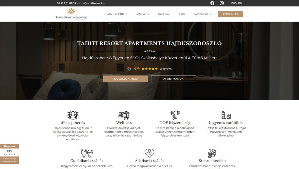 Tahiti Resort Apartments Hajdúszoboszló